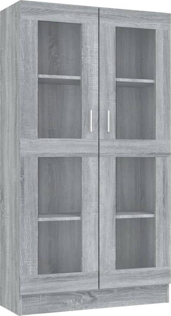vidaXL Βιτρίνα, γκρι βελανιδιά sonoma, 82,5x30,5x150 εκ.