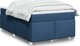 vidaXL Κρεβάτι Continental με στρώμα, μπλε, ύφασμα 120x200 cm