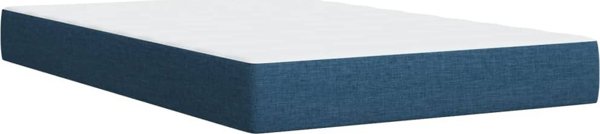 vidaXL Κρεβάτι Continental με στρώμα, μπλε, ύφασμα 120x200 cm
