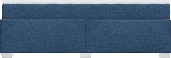 vidaXL Κρεβάτι Continental με στρώμα, μπλε, ύφασμα 120x200 cm