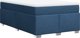 vidaXL Κρεβάτι Continental με στρώμα, μπλε, ύφασμα 120x200 cm