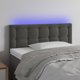 vidaXL Zaglowek do lozkou me LED, skouro gkri, 100x5x78/88 cm, aksamit