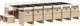 vidaXL 17-czesc zestaw mebli ogrodowych z poduszkami, bezowy, polirattan