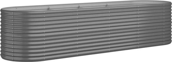 vidaXL vidaXL Donica ogrodowa, malowana proszkowo stal, 296x80x68 cm, szara
