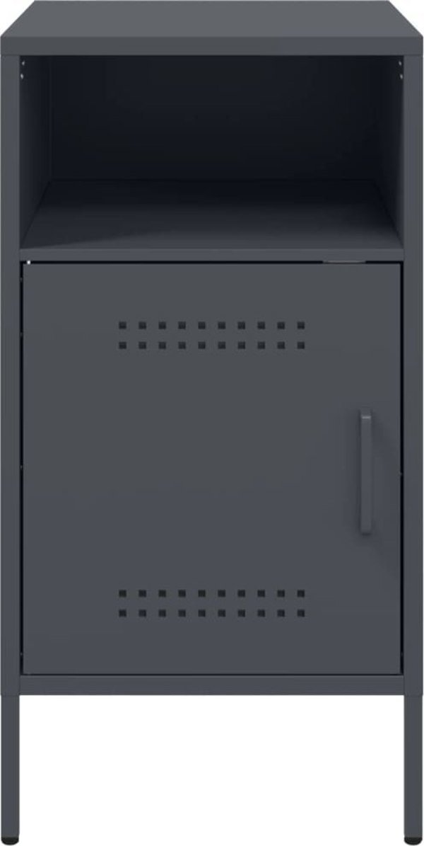 vidaXL Szafka nocna, antracyt, 36x39x68 cm, stal