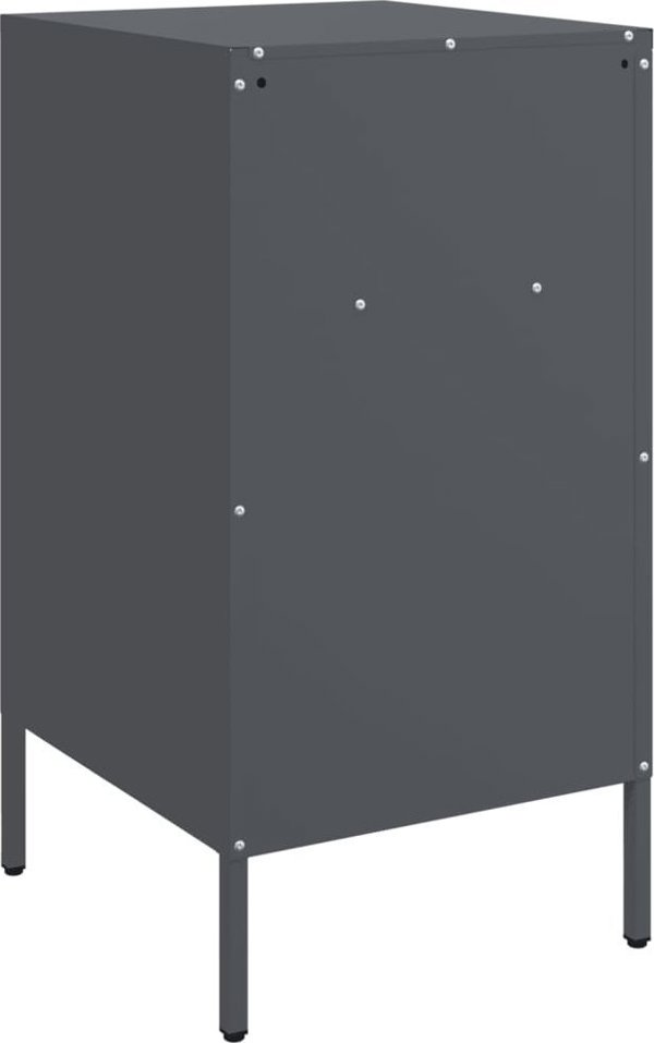 vidaXL Szafka nocna, antracyt, 36x39x68 cm, stal