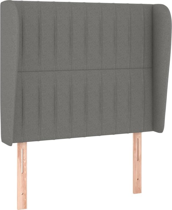 vidaXL Κεφαλάρι uszak, σκούρο γκρι, 103x23x118/128 εκ., ύφασμα