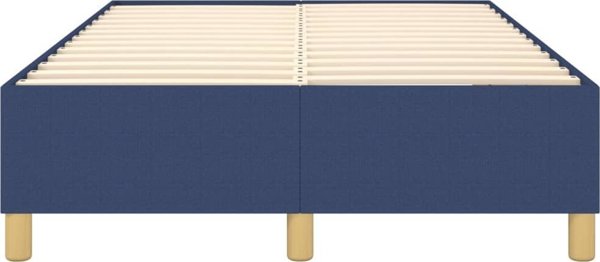 vidaXL Kρεβάτι continental, μπλε, με επένδυση ύφασμα, 120x200 εκ.