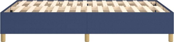 vidaXL Kρεβάτι continental, μπλε, με επένδυση ύφασμα, 120x200 εκ.