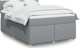 vidaXL Κρεβάτι continental με στρώμα ανοιχτό γκρι ύφασμα 140x190 εκ.