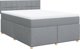 vidaXL Κρεβάτι continental με στρώμα ανοιχτό γκρι ύφασμα 140x190 εκ.