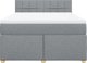 vidaXL Κρεβάτι continental με στρώμα ανοιχτό γκρι ύφασμα 140x190 εκ.