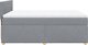 vidaXL Κρεβάτι continental με στρώμα ανοιχτό γκρι ύφασμα 140x190 εκ.