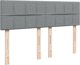 vidaXL Κρεβάτι continental με στρώμα ανοιχτό γκρι ύφασμα 140x190 εκ.