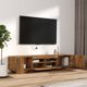 vidaXL Σετ 2 ντουλάπια τηλεόρασης με φωτισμό LED, καπνιστή βελανιδιά