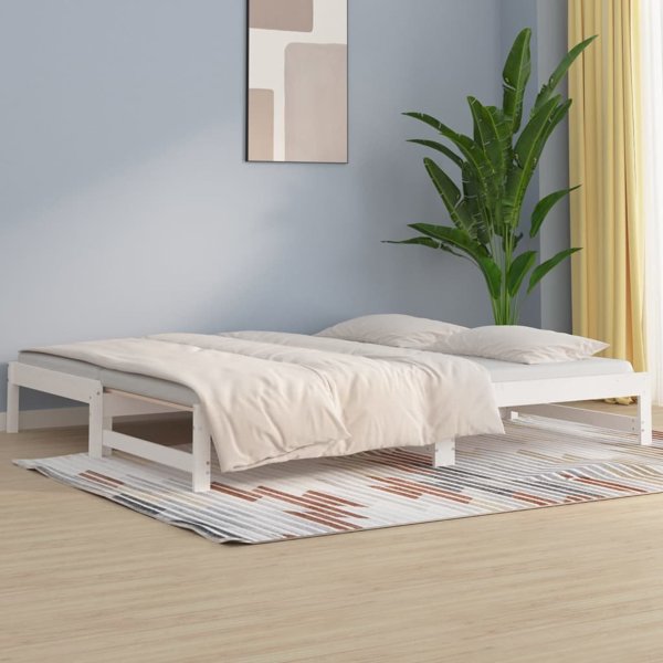 vidaXL Telosuvos krevati, leuko, 2x(80x200) cm, sopnos lmnos
