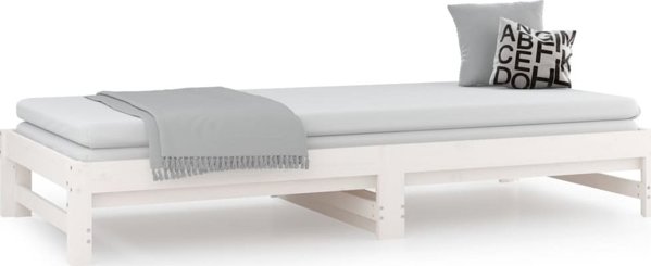 vidaXL Telosuvos krevati, leuko, 2x(80x200) cm, sopnos lmnos