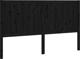 vidaXL Wezglowie lozka, czarne, 205,5x4x100 cm, lite drewno sosnowe