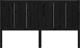 vidaXL Wezglowie lozka, czarne, 205,5x4x100 cm, lite drewno sosnowe