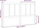vidaXL Wezglowie lozka, czarne, 205,5x4x100 cm, lite drewno sosnowe