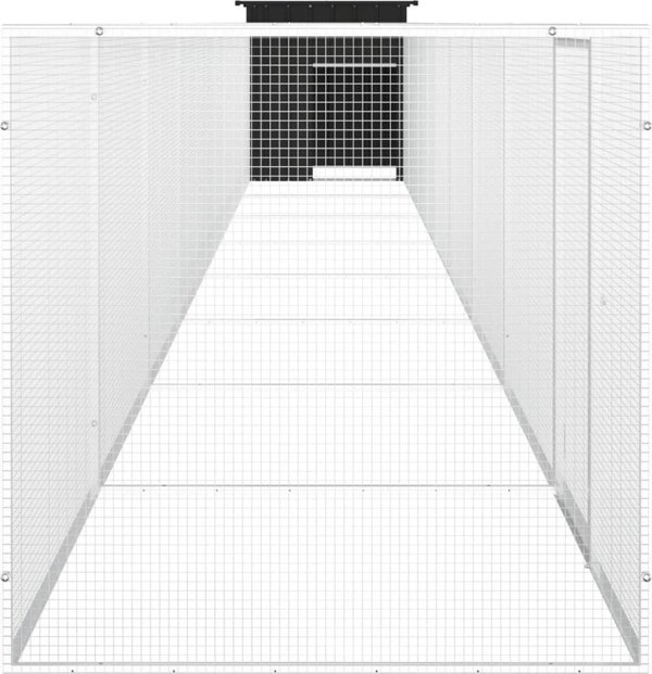 vidaXL Κλουβί για κοτόπουλα, ανθρακί, 900x91x100 cm, ατσάλι