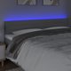 vidaXL Κεφαλάρι κρεβατιού με LED, ανοιχτό γκρι, 180x5x78/88 εκ., ύφασμα