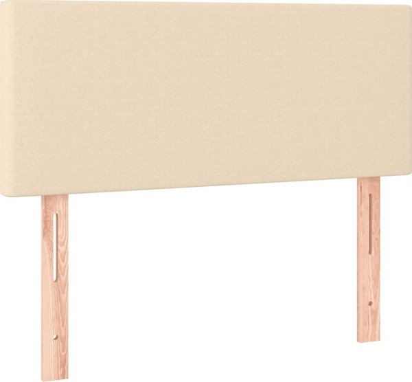 vidaXL Λουτζκο κοντινενταλ με στρωμα, κρεμ, 120x200 εκ, υφασμα