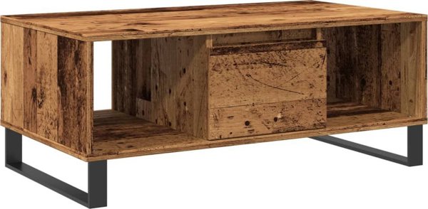vidaXL Stolik kawowy, stare drewno, 90x50x36,5 cm
