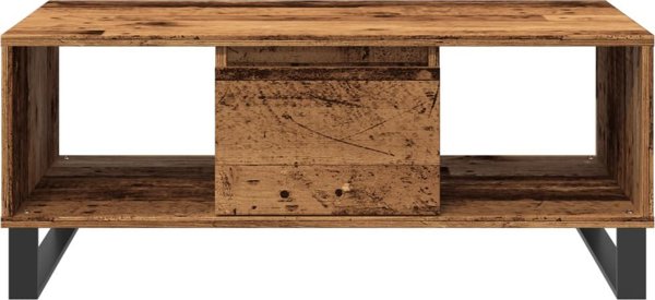 vidaXL Stolik kawowy, stare drewno, 90x50x36,5 cm
