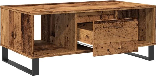 vidaXL Stolik kawowy, stare drewno, 90x50x36,5 cm