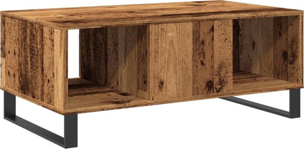 vidaXL Stolik kawowy, stare drewno, 90x50x36,5 cm