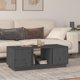 vidaXL Stolik kawowy, szary, 110x50x40 cm, lite drewno sosnowe