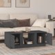 vidaXL Stolik kawowy, szary, 110x50x40 cm, lite drewno sosnowe