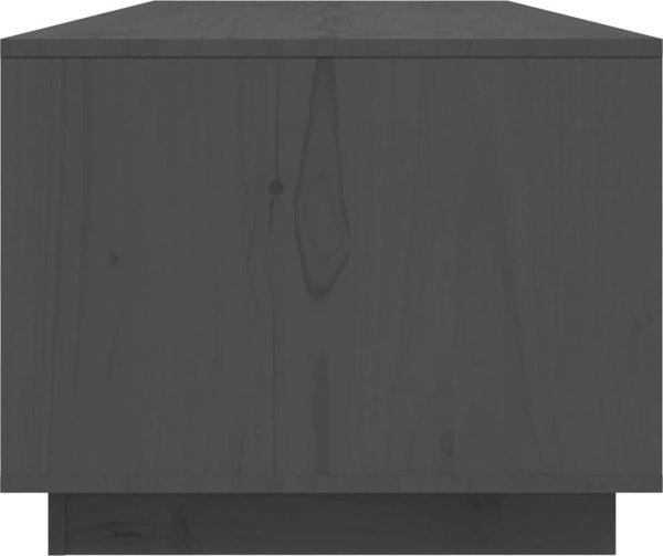 vidaXL Stolik kawowy, szary, 110x50x40 cm, lite drewno sosnowe