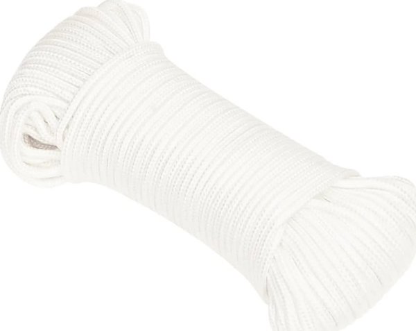 vidaXL Linka zeglarska, biala jednolita, 4 mm, 50 m, polipropylen
