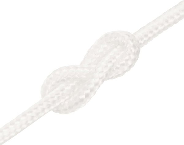 vidaXL Linka zeglarska, biala jednolita, 4 mm, 50 m, polipropylen