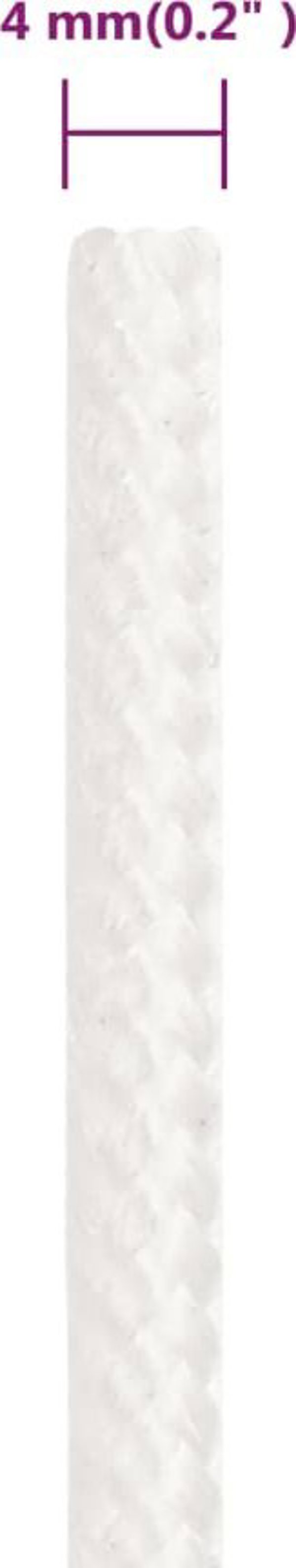 vidaXL Linka zeglarska, biala jednolita, 4 mm, 50 m, polipropylen