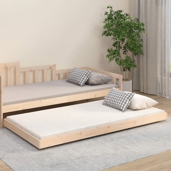 vidaXL Ξύλινο πλαίσιο κρεβατιού, 100 x 200 εκ, μασιφ πεύκο