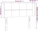 vidaXL Κεφαλάρι κρεβατιού με LED, σκούρο καφέ, 83x16x78/88 εκ., ύφασμα