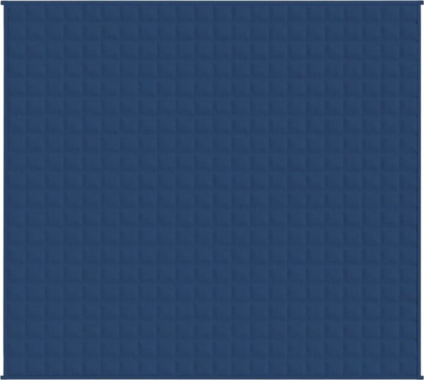 vidaXL Kουβέρτα με βαρίδια, μπλε, 220x235 εκ, 11 κιλά, ύφασμα