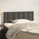vidaXL Κεφαλάρι κρεβατιού σκούρο γκρι 90x5x78/88 cm από βελούδο