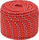 vidaXL Linka zeglarska, kokkino, 14 mm, 100 m, polipropylen