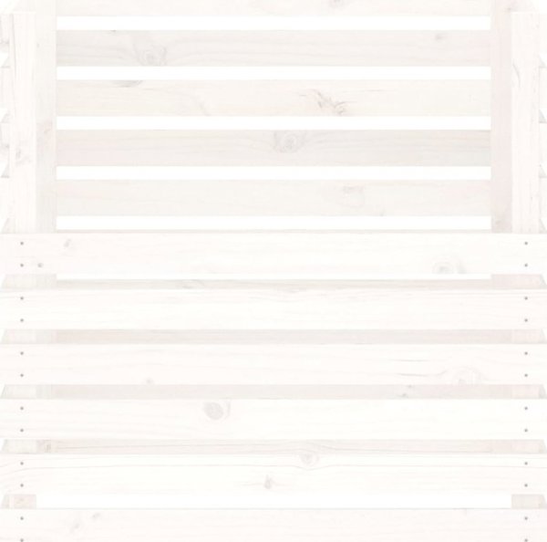 vidaXL Κομποστοποιητής, λευκός, 80x80x78 cm, συμπαγές πεύκο