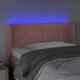 vidaXL Κεφαλάρι Κρεβατιού με LED, Ροζ, 83x16x78/88 εκ., Βελούδο