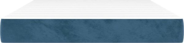 vidaXL vidaXL Materac kieszeniowy, ciemnoniebieski, 140x190x20 cm, aksamit