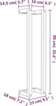 vidaXL Κρεμάστρα Πετσετών 23x18x90 cm από Μασίφ Πεύκο
