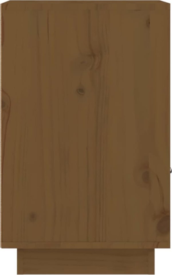 vidaXL Νυχτερινό κομοδίνο, μέλι-καφέ, 40x34x55 cm, συμπαγές πεύκο ξύλο