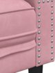 vidaXL Καναπές Chesterfield με κυλίνδρους, τριθέσιος, ροζ, βελούδο