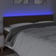 vidaXL Κεφαλάρι Κρεβατιού με LED, Σκούρο Καφέ, 180x5x78/88 εκ, Ύφασμα
