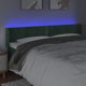 vidaXL Κεφαλάρι Κρεβατιού με LED, Σκούρο Πράσινο, 183x16x78/88 εκ., Βελούδο